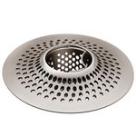 LEKEYE Shower Drain Hair Catcher/Bathroom Drain Cover/Bathtub Drain Strainer/Shower Stall Drain Protector(Brushed Nickel)