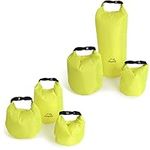 CampTeck 1.5L, 2.5L & 3.5L Dry Sack Water Resistant Storage Dry Bag for Camping, Rafting, Fishing, Canoeing, Boating, Kayaking, Snowboarding etc. – Neon Green