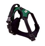 PetzMotion No-Pull Safety Dog Harness, Adjustable Reflective Outdoor Pet Vest with Handle, Durable Breathable Material (S - Small, Green)