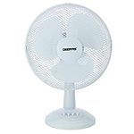 GEEPAS Portable Desk Fan, 12 Inch, 3 Speed, Quiet Operation, Oscillating, Desktop Bedside Cooling Fan, Ideal for Home and Office Oscillating/Rotating and Static Feature | 2 Years Warranty