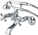 KINGSTON BRASS KS265C Clawfoot Tub Wall Mount Faucet, Polished Chrome, 6"