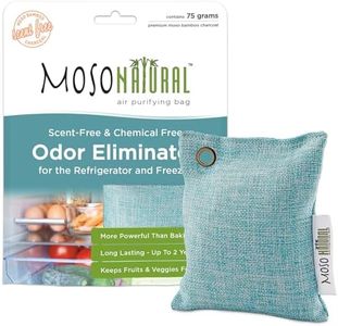 Moso Natural Air Purifying Bag for the Refrigerator and Freezer. A Scent Free Odor Eliminator. More Powerful Than Baking Soda.