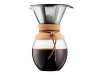 BODUM 11593-109 Pour Over Coffee Maker with Permanent s/s Filter, 12 Cup, 1.5 l, 51 Ounce, Cork, Glass, 1.5 liters