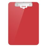 Hongri Plastic Clipboards Set of 6, Red Clipboard Standard A4 Letter Size Clipboards for Nurses, Students and Office, Clipboard with Pen Holder and Low Profile Clip, Size 12.5 x 9 Inch, (Red)