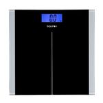 Equinox Personal Digital Weighing Scale EQ-EB-9400 for body weight, Slim and Sleek, Elegant Design, Large LCD Display with Blue Backlight, Ultra Lightweight, 18 months warranty (Black)