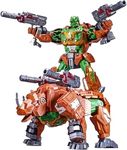 TOYRENTTO Rhino Warrior Transforming Action Figure Toy for Kids 2-in-1 Robot and Armored Rhino with Dual Blasters, Best for Children and Collectors
