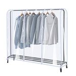 SIWUTIAO Garment Rack Cover,6Ft Transparent PEVA Clothing Rack Cover ONLY, Clear Clothes dustproof Waterproof Cover