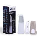 PJET PRO Portable Jet Spray for Toilet for Travel | Electric Foldable Portable Bidet Spray | 4 Pressure Control Jet Spray Portable | Compact Toilet Spray for Hygiene & Cleaning (270ml, Grey)