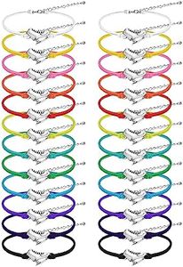 Funtery 24 Pcs Figure Skating Bracelet Ice Skating Gifts for Girls Colorful Rope Adjustable Skate Bracelet Sport Charm Figure Skating Jewelry for Women Men Skater Skate Lover Team Accessories