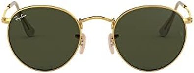 Ray-Ban Unisex's Round Metal Sunglasses, Gold, 53