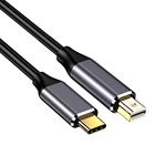 USB C(The Source) to Mini Displayport Cable, 4K@60hz 6ft USB Type C(Thunderbolt 3) to Mini DP Video Convert Cable Support Screen Mirroring Mode & Extend Mode