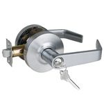 NEWBANG Commercial Heavy Duty Entry Door Lever for Office in Satin Chrome Finish, Left and Right Handed, GRD-ET-1P