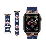 HYHMXB Breathable Festive Christmas Pattern Band Compatible with Apple Watch 42mm 44mm 45mm 49mm M/L, Grade Soft Silicone Sports Wristband Strap for iWatch SE & Series 8 7 6 5 4 3 2