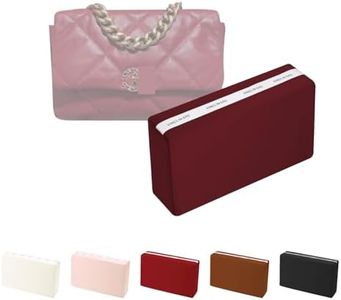 KINGS IN BAG Purse Shaper Pillow Insert for Chanel 19 Bags, Luxury Bag Shaper with Lightweight Silk, Satin Surface with Memory Foam Inner for Women Luxury Bag (Rouge Grenat, Maxi36)