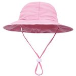 SimpliKids Girls Toddler Sun Hat UPF 50+ Sun Protection Wide Brim Sun Hat Pink