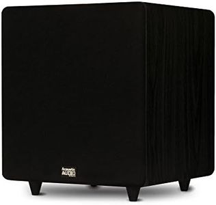 Acoustic Audio PSW500-12 Home Theater Powered 12" LFE Subwoofer Black Front Firing Sub,500 Watts