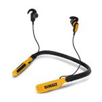 DEWALT Wireless Earphones - Jobsite Pro Bluetooth Neckband Ear Headphones, 190-2091-DWE