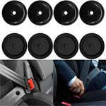 4 Pairs Seat Belt Stop Buttons Anti- slip Practical Seat Belt Retainer Buckle Buttons，Seat Belt Stop Button Buttons Prevent Seatbelt Buckle from Sliding Down No Welding Required