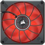 CORSAIR ML120 LED Elite, 120mm PWM LED Fan (Corsair AirGuide Technology, Magnetic Levitation Bearing, Up to 2,000 RPM, Eight Vibrant LEDs, Low Noise, High Airflow) Single Pack - Red