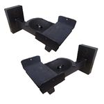 myl Speaker Wall Mounts, Pair of Universal Side Clamping Bookshelf Speaker Mounting Brackets, Large or Small Speakers, 2 Mounts, 33 Lbs Capacity, Black (MYL-SB51)