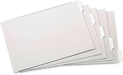 Cardinal TOPS 11x17 Write'n Erase Tab Divider, 5-Tab, White, (84270CB)