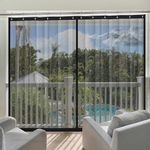 GREEN DECOR – Waterproof Outdoor Transparent PVC Curtain with Top Eyelet Used for Balcony, Door & Window Protection for Dust, Ac, Wind & Rain (4.5 X 12 Feet, Pack of 2 Piece)