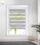 Lister Cartwright Premium Quality Zebra Blind Day & Night Blind Roller Blinds fashionable, Grey 90 x 165 cm