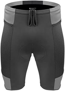 AERO|TECH|DESIGNS | Men's Gel Touring Padded Bike Shorts | Medium | Charcoal