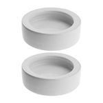 Create idea 2X Reptile Bowl Worms Dish Set Curved Rim Ceramic Proof Lizard Escape 2.8 Inch White Tasteless Smooth for Spider Gecko Crabs