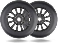 Kutrick 2pcs Scooter Wheels - 100mm Scooter Wheels Replacement Pair - Smooth Bearing Installed | Plastic Core 100mm Scooter Wheels for Razor Fuzion Vokul Scooters with 100mm Wheels