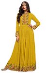 RUDRAPRAYAG Anarkali Georgette and Santoon Maxi Gown for Women | Long Anarkali Gown for Women Semi-Stitched