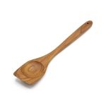 FAAY Right Hand Chopper, Wooden Spoon - Spatula, Break Up Ground Beef Utensils Made from High Moist Resistance Teak Wood for Non Stick Cookware. (Right Hand Chopper)