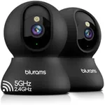 blurams Pet Camera 2K, Dog Camera with Phone App, Indoor Security Camera for Home Security Indoor, 2-Way Talk, Motion Tracking, Color/IR Night Vision, Cloud&SD(2.4GHz Only) (2Pack Black)