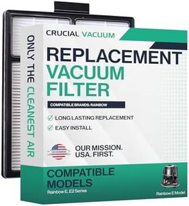 Crucial Vacuum Replacement Vacuum Filter Compatible With Rainbow - Fits E2-Series Parts # R7292, R12107B - E, E2 Series - HEPA-Style Filters, Washable and Reusable For Home, Office Use (1 Pack)