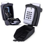 KeyGuard SL-591 Portable Car Lock Box, Black, Combination Lock, Keypad, Protective Cover, 20 in x 15 in x 7 in