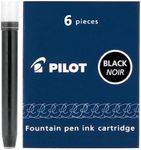 Pilot IC-50 Fountain Pen Ink Cartridges 6-Pieces, Black