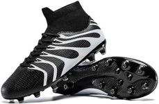 DGJG Boys Girls Soccer Cleats Kids Football Shoes Toddler/Little Kid/Big Kid Black