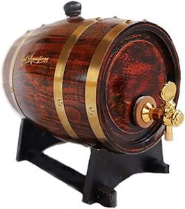 Premium Oak"Aged Sensations" (3 Liter) Home Whiskey Barrel Dispenser for Wine, Spirits, Beer, and Liquor! Holds Entire Bottle/Handle