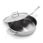 Sur La Table Classic 5-Ply Stainless Steel Sauté Pan, 5 Qt.