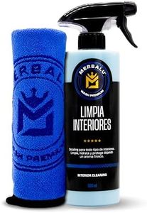 Merbalu Limpia salpicaderos Coche Limpia Interiores Protector e hidratante Limpieza para Todo el Interior del vehículo Anti Polvo 500ml. Bayeta de Microfibra incluida.