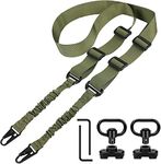 Feyachi L46 Two Points Sling with Mlok QD Sling Mount, Length Adjustable Sling with Larger Metal Hooks (Green)