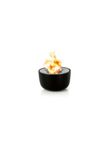 7" Fuoco Tabletop Gel Fire Pit, Dark Grey, 18.5x18.5x11.3 cm