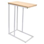 WOLTU End Table Side Table Coffee Table Light Oak for Coffee Laptop with Metal Frame Nightstand Table Beside Table TSG17hei