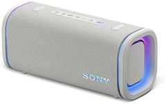 Sony ULT Field 5 Wireless Portable Bluetooth Speaker, IP67 Waterproof, Dustproof, and Rustproof with Enhanced Bass, 25 Hour Battery, 360° Party Light, and Shoulder Strap (SRSULT50W), Off White