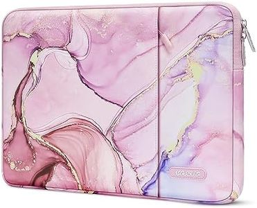 MOSISO Funda Portátil Compatible con MacBook Air/Pro, 13-13,3 Pulgadas Portátil,Compatible con MacBook Pro 14 2021 M1 Pro / M1 MAX A2442, Bolsa Vertical de Poliéster con Bolsillo Marble MO-MBH216