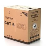 PrimeCables Cat6 Ethernet Bulk Cable CMR-Rated 500ft - Solid, Network Internet Cord 23AWG UTP, Pure Bare Copper Wire White