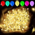 100pcs LED Balloon Lights - Warm White, Mini Ball Lights Long Standby Time Round Led Flash Ball Lamp for Balloon Paper Lantern Tiny Led Light Lighting Decoration for Halloween Christmas Decoration