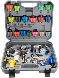 VTG VOGTEN 30PCS Coolant Pressure Tester & Vacuum Refill Kit,Radiator Pump Pressure Tester Kit for Automotive Cooling System Water Tank Leakage Detection