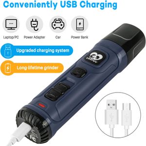 Casfuy Dog Nail Grinder with 2 LED Lights – 2-Speed Electric Pet Trimmer for Small, Medium, Large Dogs & Cats