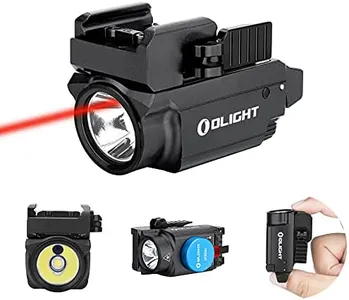 OLIGHT Baldr RL Mini 600 Lumens Compact Rail Mounted Weaponlight with Red Beam and White LED Combo, Magnetic USB Rechargeable Tactical Flashlight with 1913 or GL Rail, Built-in Battery